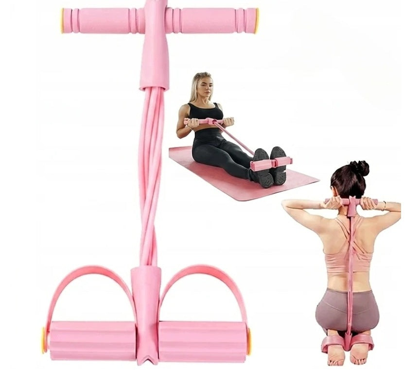 FITNESS SET FOR WOMEN – EXPANDER WITH PEDALS + SLIMMING BELT Packaging status original