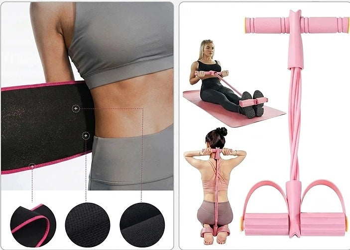 FITNESS SET FOR WOMEN – EXPANDER WITH PEDALS + SLIMMING BELT