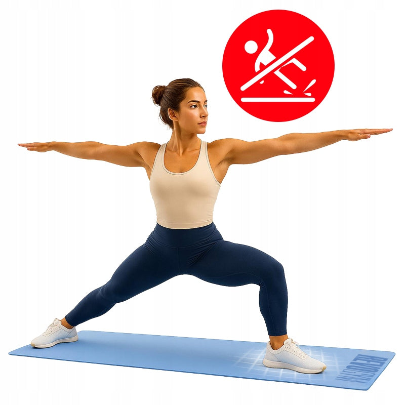 FITNESS YOGA EXERCISE MAT DOUBLE-SIDED NON-SLIP SOFT HANDLE 6 MM Manufacturer code LIZARD