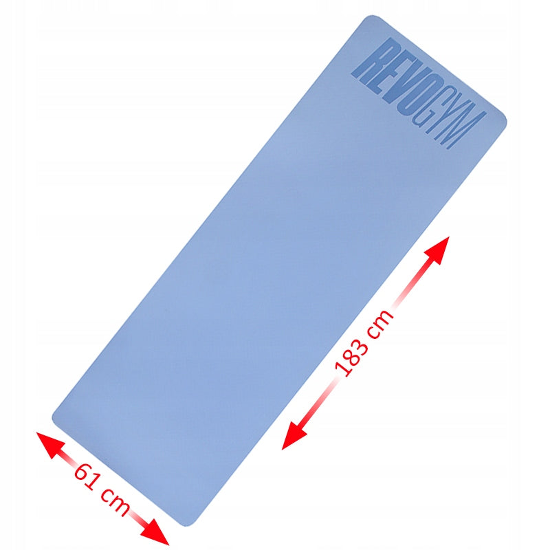 FITNESS YOGA EXERCISE MAT DOUBLE-SIDED NON-SLIP SOFT HANDLE 6 MM Packaging status original