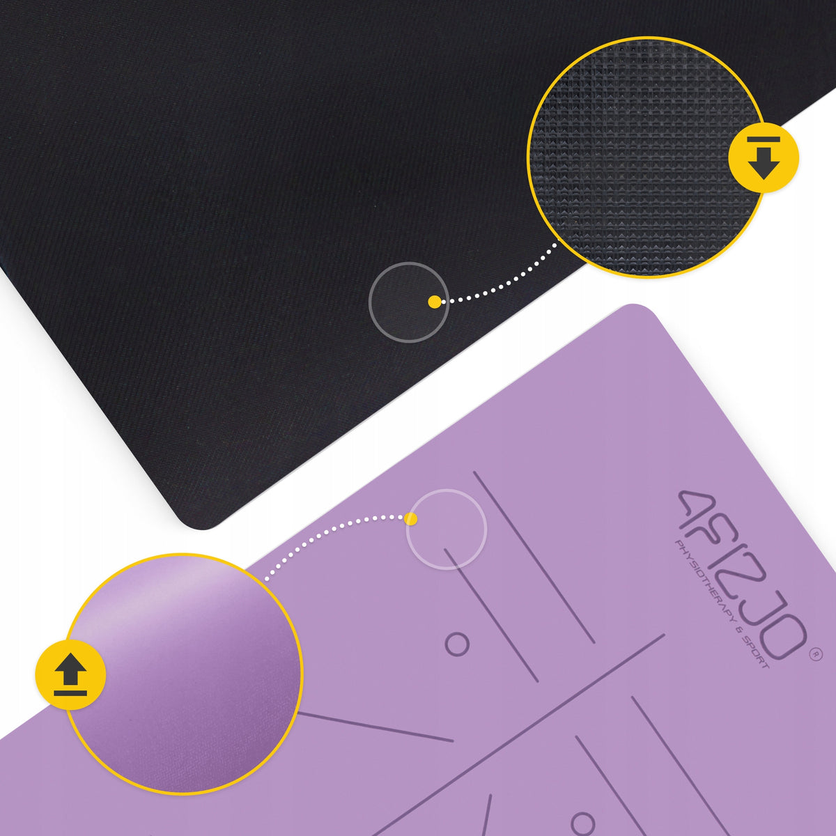 FITNESS YOGA EXERCISE MAT RUBBER NON-SLIP 4FIZJO PREMIUM Brand 4FIZJO