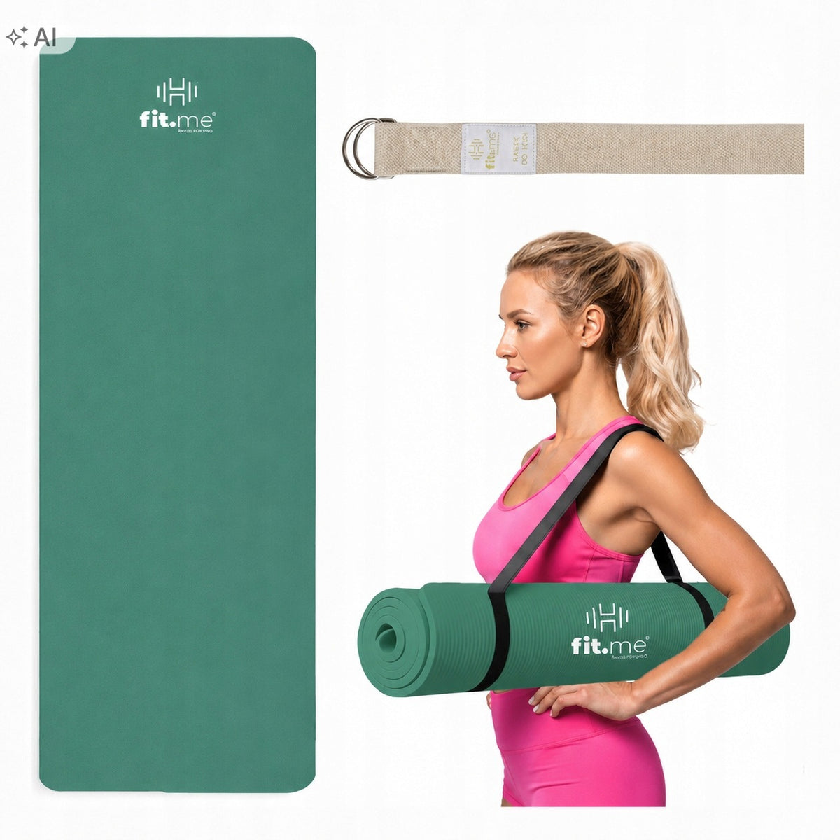 FITNESS YOGA EXERCISE MAT SOFT THICK 1,5 CM NBR MAT LARGE FIT.ME