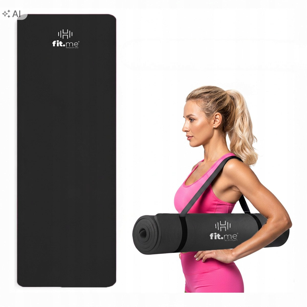FITNESS YOGA EXERCISE MAT SOFT THICK 1 CM NBR MAT LARGE FIT.ME