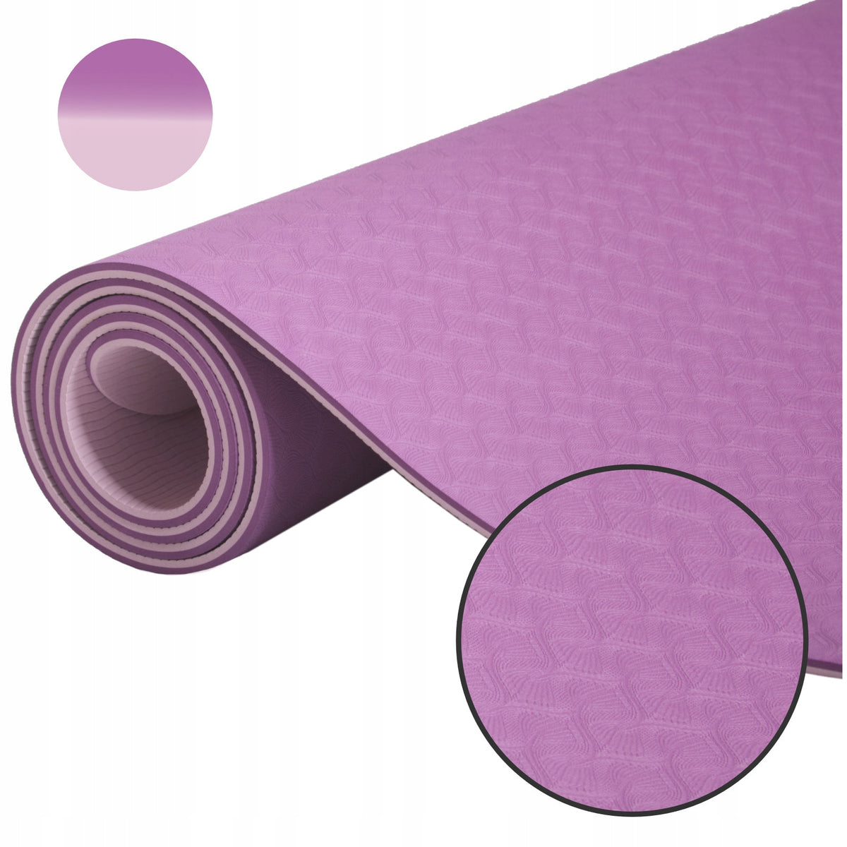 FITNESS YOGA EXERCISE MAT THICK WITH COVER Color pink