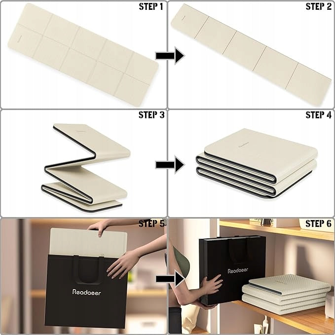 FITNESS YOGA MAT FOR TRAINING FOLDING ANTI-SLIP MAT 183 X 61 CM Packaging status original