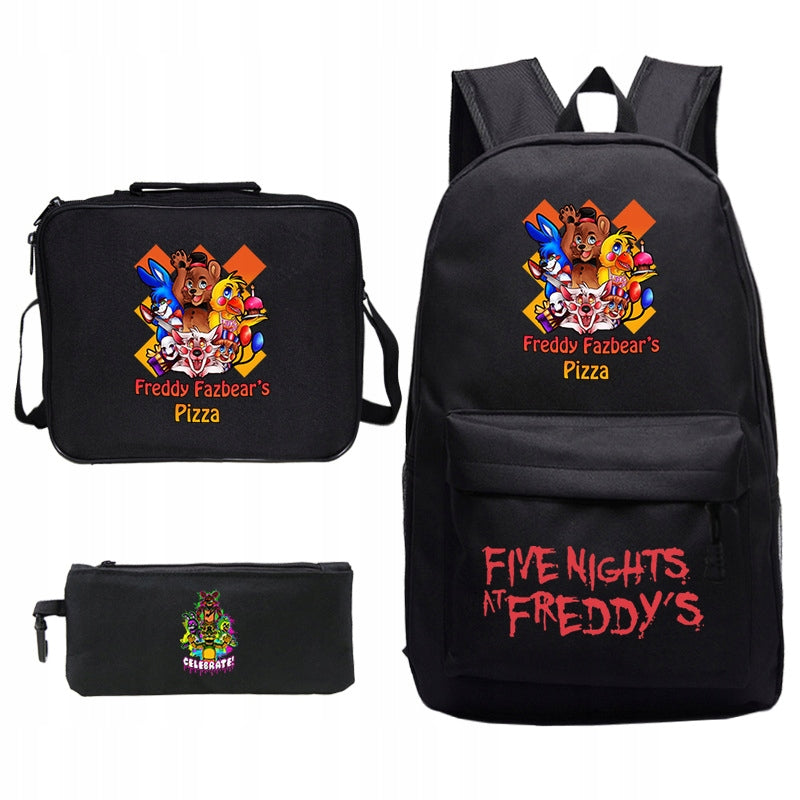 FIVE NIGHTS AT FREDDY'S SCHOOL SET BACKPACK BAG PENCIL CASE HIGH