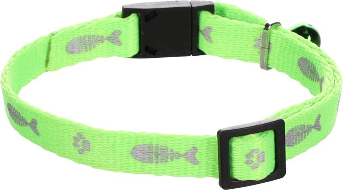 FLAMINGO-1031348 Cat collar Fluo green 20-35cm 10mm Manufacturer code 1031348