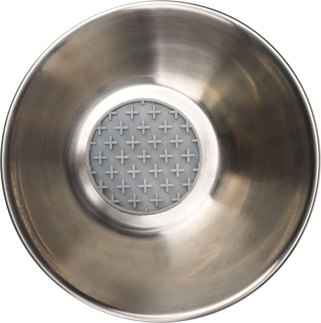 FLAMINGO-561788 ROUND FEEDING BOWL SILVER 18,5x7,5CM 550ML Brand Flamingo