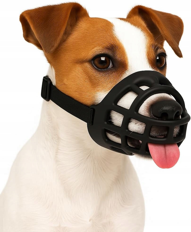 FLAMINGO Benzo Dog muzzle Silicone Adjustable Size S Black