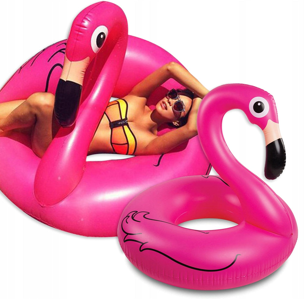 FLAMINGO INFLATABLE SWIMMING CIRCLE FOR WATER 90 CM PINK XXL