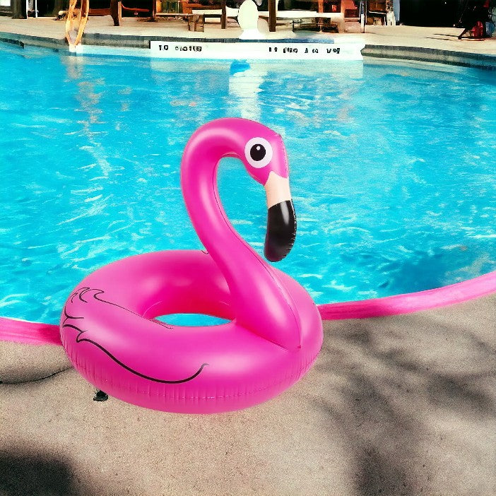 FLAMINGO INFLATABLE WHEEL FOR LAKE POOL 120CM PINK POOL FOR WATER Packaging status original