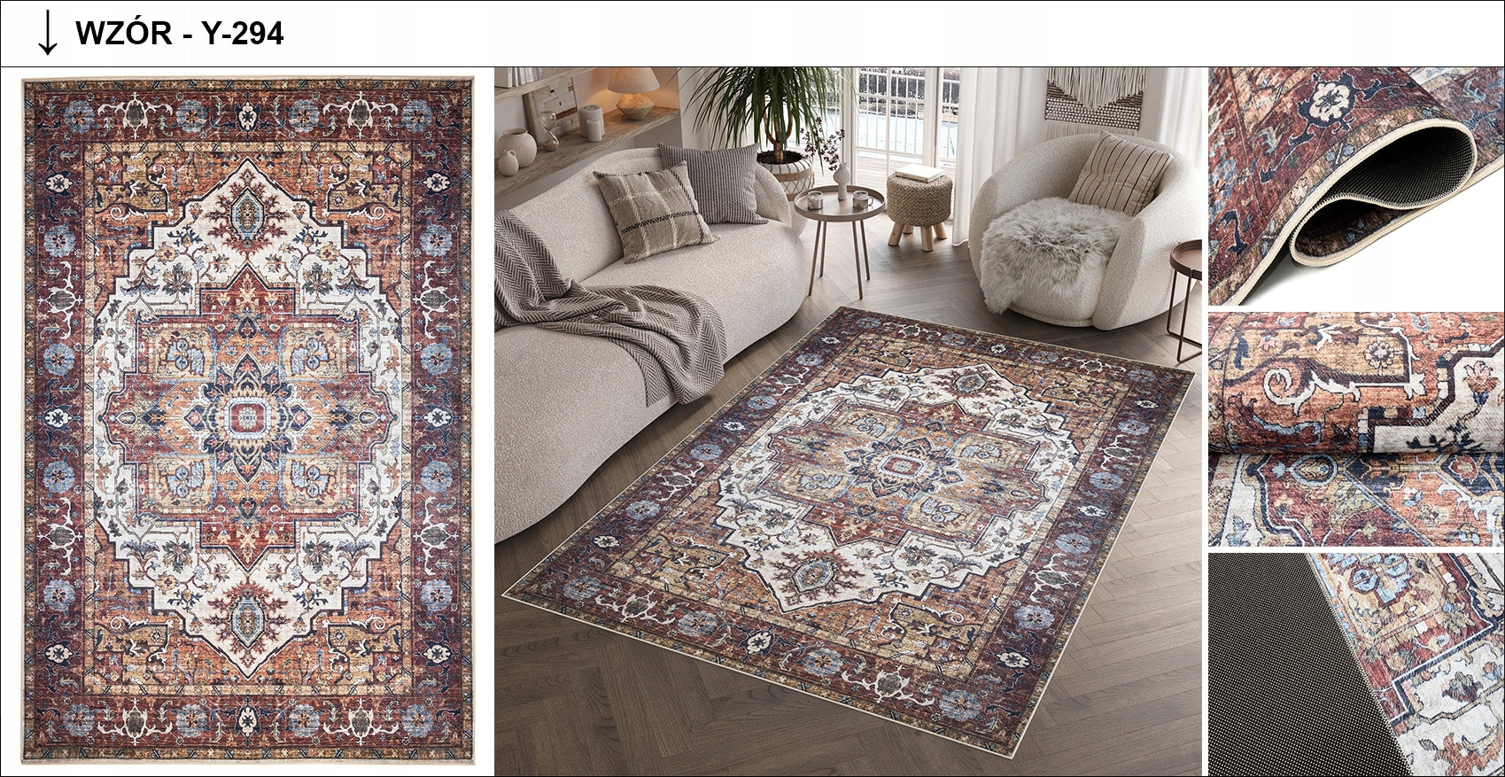 FLANNEL Carpet 80x150 Printed Modern Fashionable Elegant Anti-slip Manufacturer code Dywan FLANNEL Drukowany Antypoślizgowy