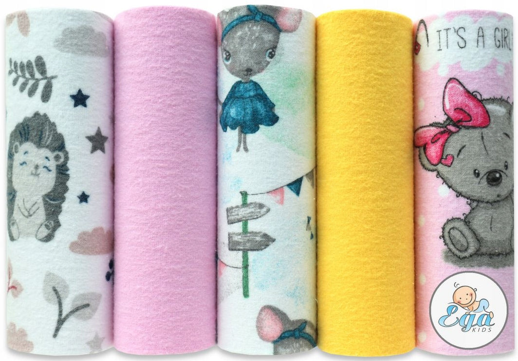 FLANNEL DIAPERS COLORFUL DIAPERS PREMIUM 5pcs