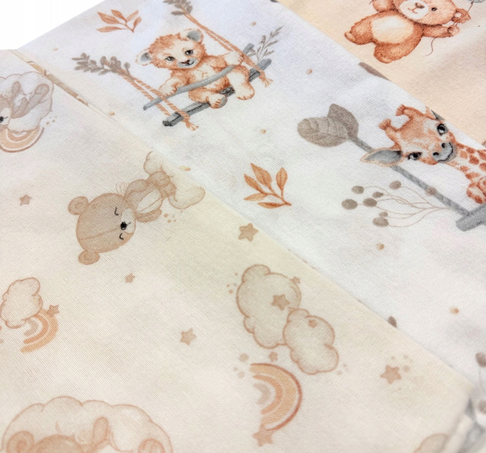 FLANNEL Diaper 5-PACK SET OF 5 COLORFUL FLANNEL THICK Manufacturer code 7060 PIELUCHY FLANELOWE BAWEŁNA pieluszki