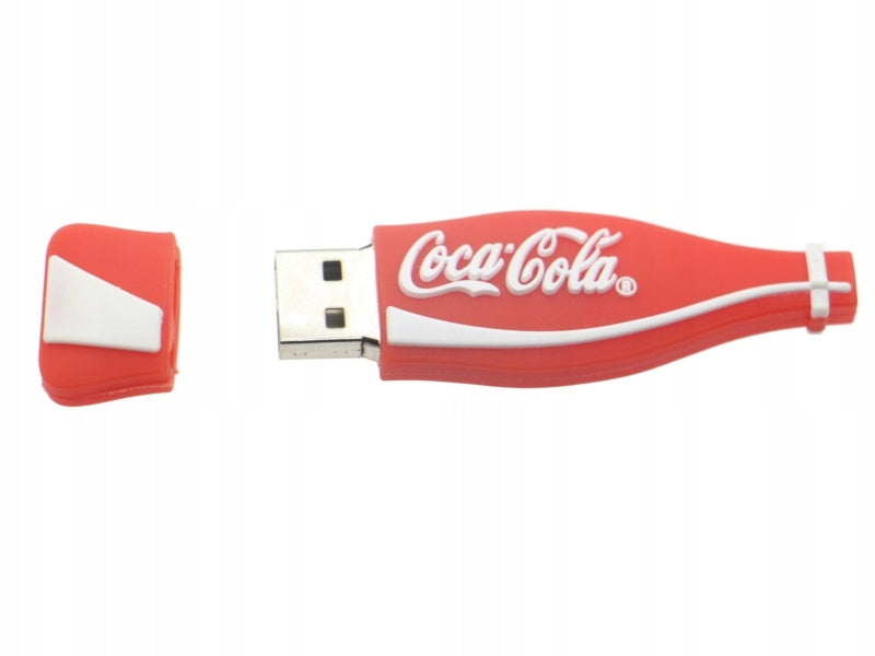 FLASH DRIVE 16GB USB BOTTLE COCA COLA RED WHITE Color multicolor