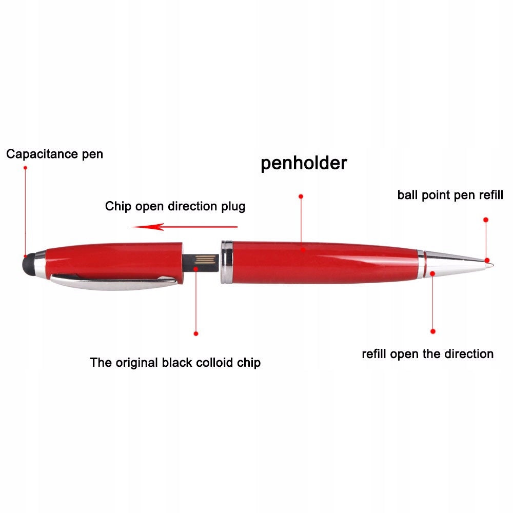 FLASH DRIVE 16GB USB RED PEN FLASH MEMORY Color red