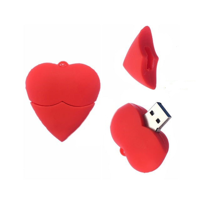 FLASH DRIVE 2.0 USB 8GB RED HEART LOVE Color red