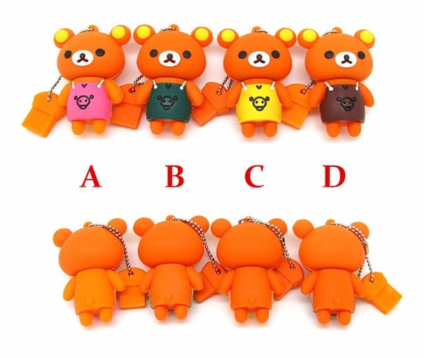 FLASH DRIVE 3.0 USB 32GB BEAR GREEN RILAKKUMA Color brown
