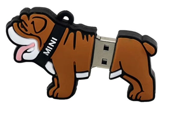 FLASH DRIVE 3.0 USB 32GB BROWN DOG BULLDOG DOG Color brown