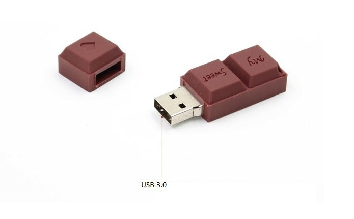 FLASH DRIVE 3.0 USB 8GB CHOCOLATE BROWN GIFT Color brown