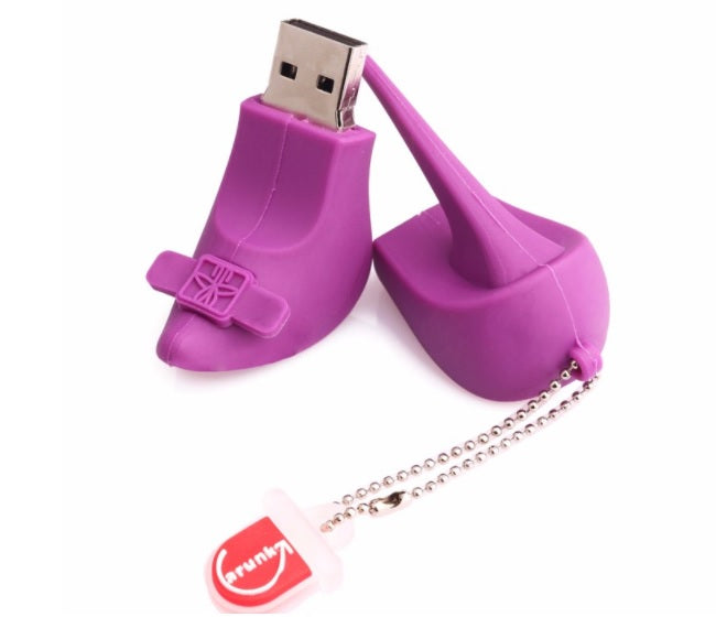 FLASH DRIVE 3.0 USB 8GB PURPLE PINS SLIPPER Color purple