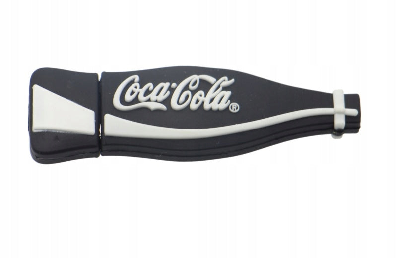 FLASH DRIVE 64GB USB BOTTLE COCA COLA BLACK WHITE Color white