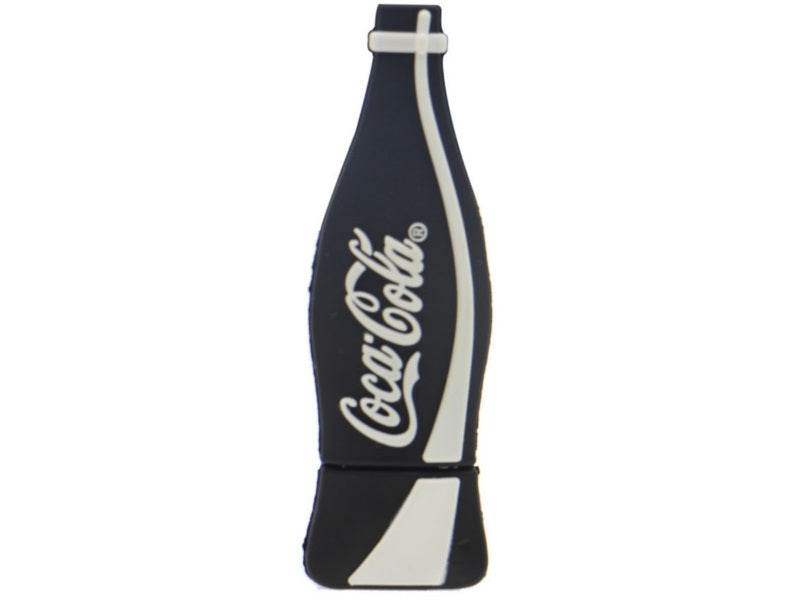 FLASH DRIVE 64GB USB BOTTLE COCA COLA BLACK WHITE
