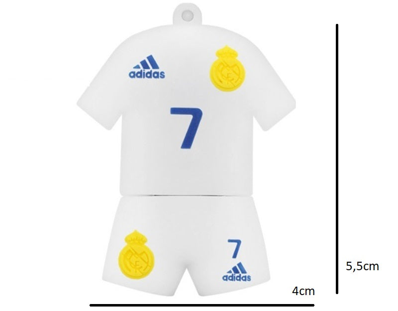 FLASH DRIVE REAL MADRITE 128 GB USB RONALDO BALL CR7 Color white