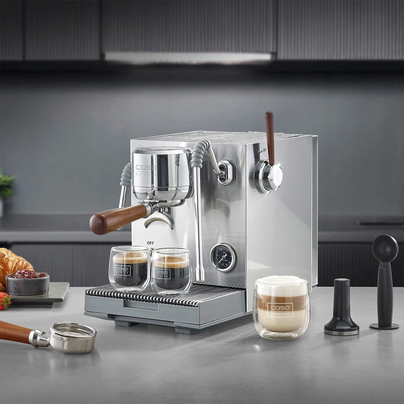 FLASK COFFEE MAKER 19 BAR 3000W PID PORTAFILTER 58MM MILK FROTHER Brand Caso