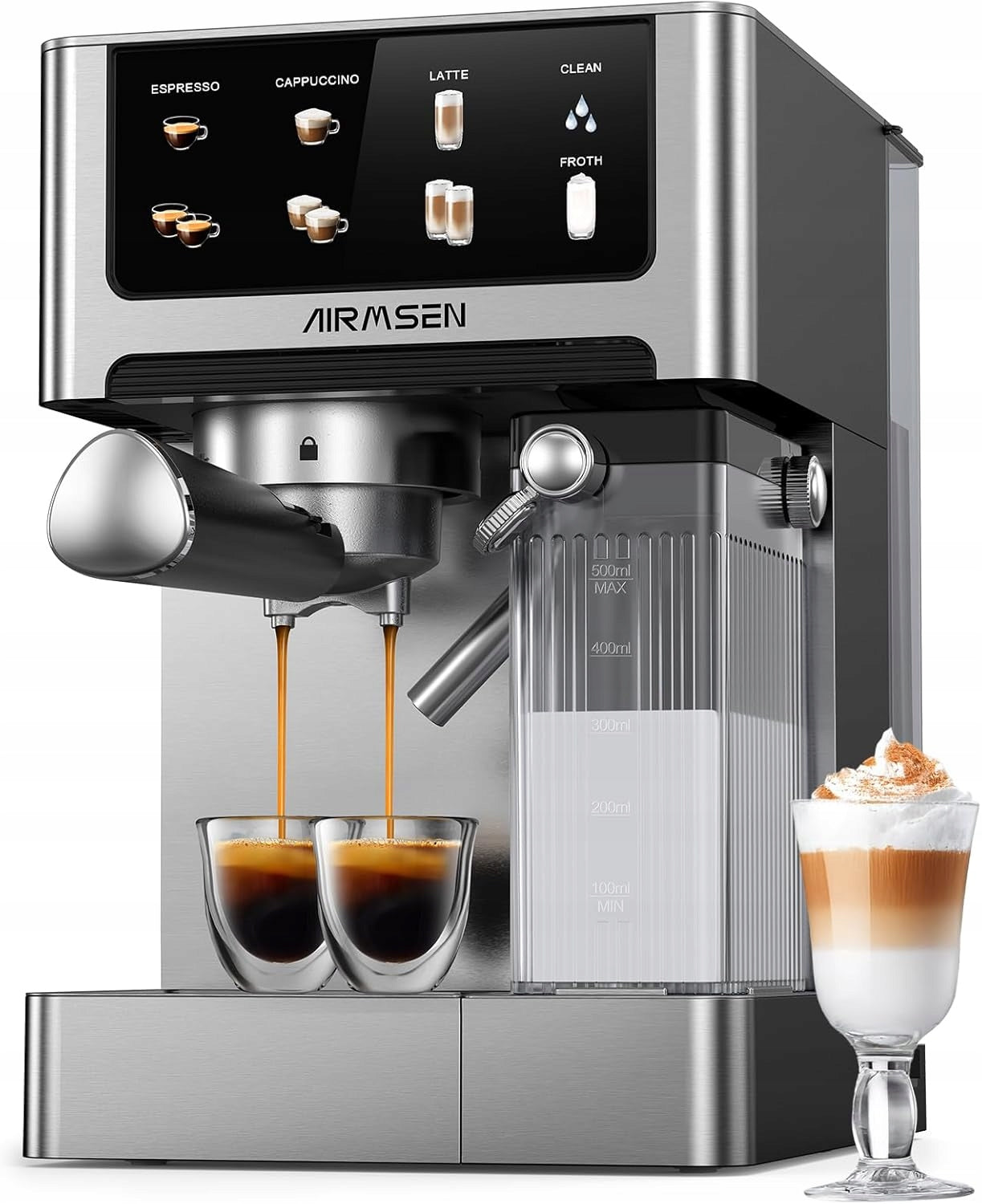 FLASK ESPRESSO MACHINE 20 BAR WITH AUTOMATIC FROTHER EKSPRESS