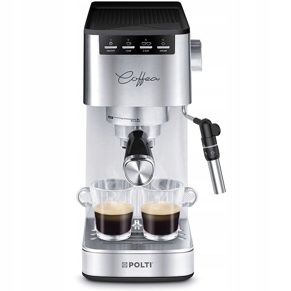 FLASK ESPRESSO MACHINE FOR COFFEE WITH FROTHER POLTI P10S 1450W SILVER Brand Polti