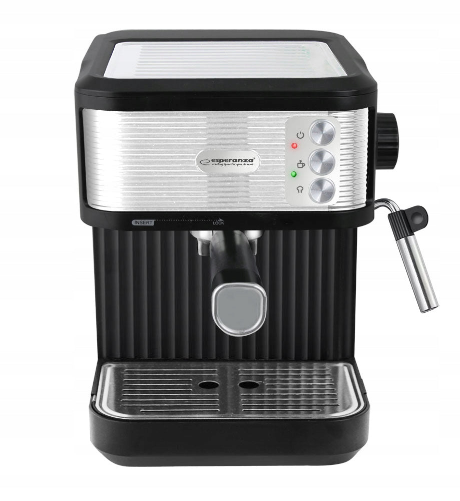 FLASK PRESSURE COFFEE MAKER WITH FROTHER 20 BAR 1,8L ESPERANZA Packaging status original