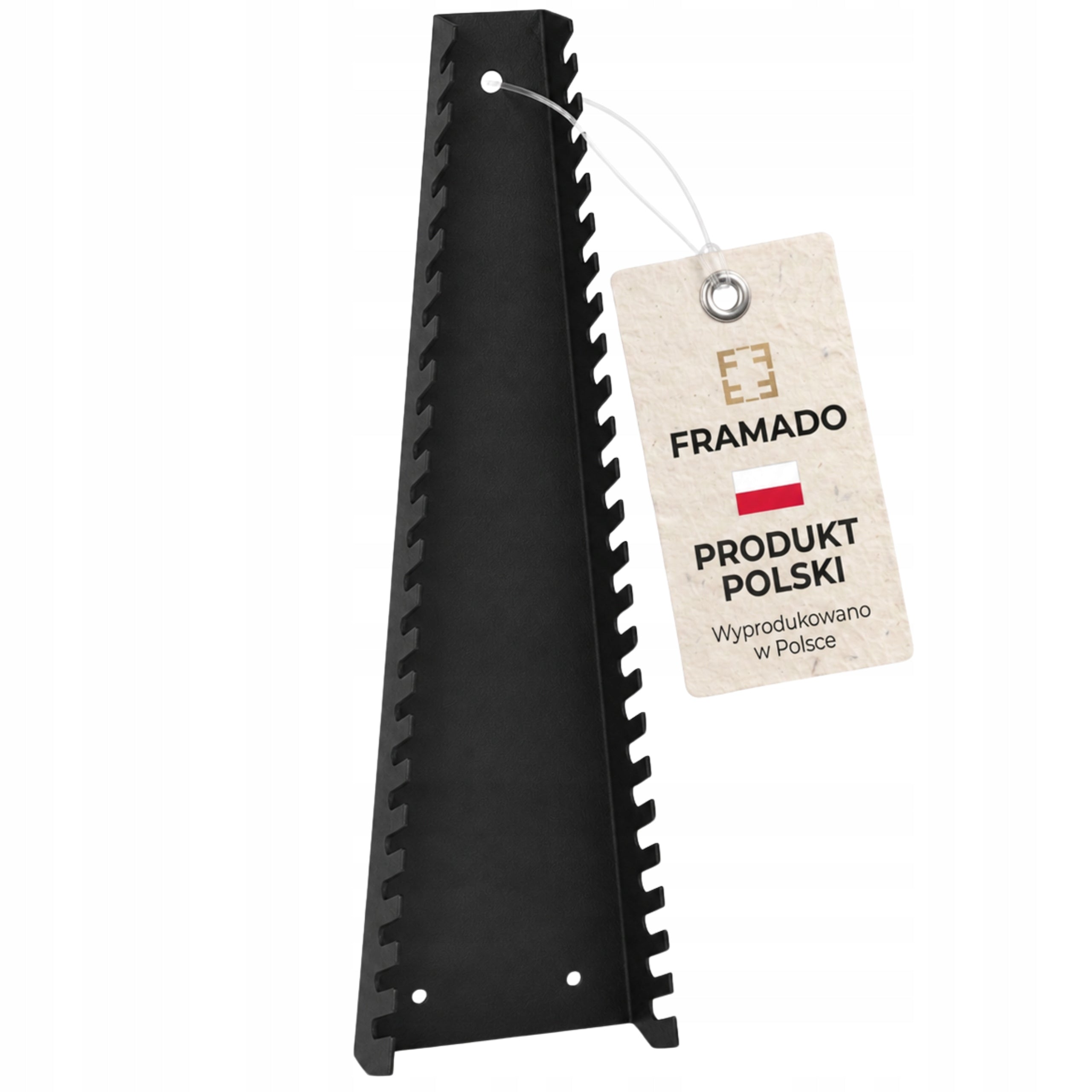 FLAT AND EYELET KEY HANGER METAL BLACK 45 CM FOR 25 KEYS PL