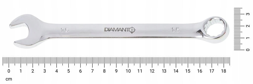 FLAT EYE WRENCH 15mm STEEL CRV FLAT EYE WRENCH Cr-V STRONG SOLID Brand Diamanto