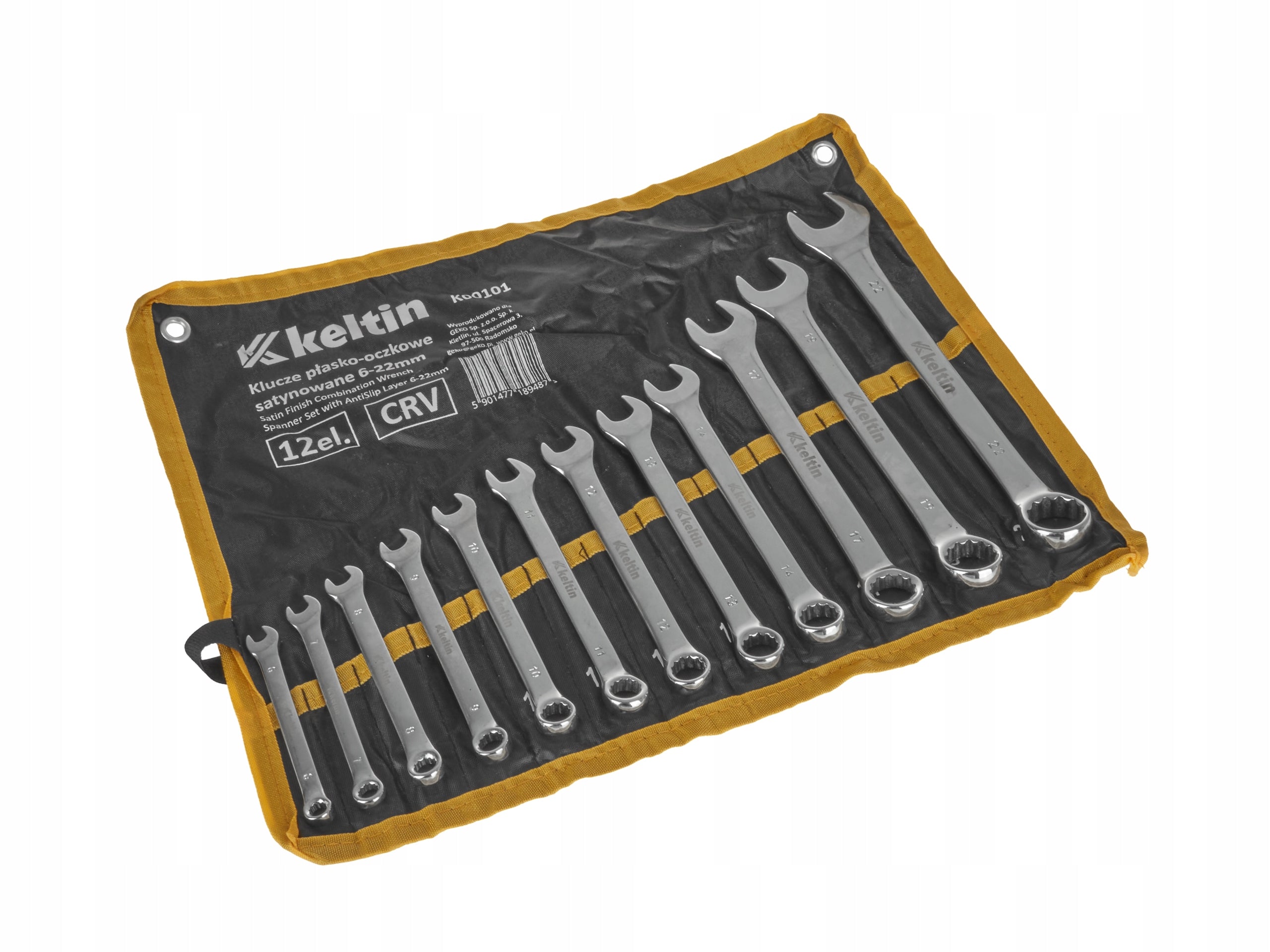 FLAT EYE WRENCHES 6-22 MM 12 EL CRV SATIN PROFI SET Manufacturer code K00101