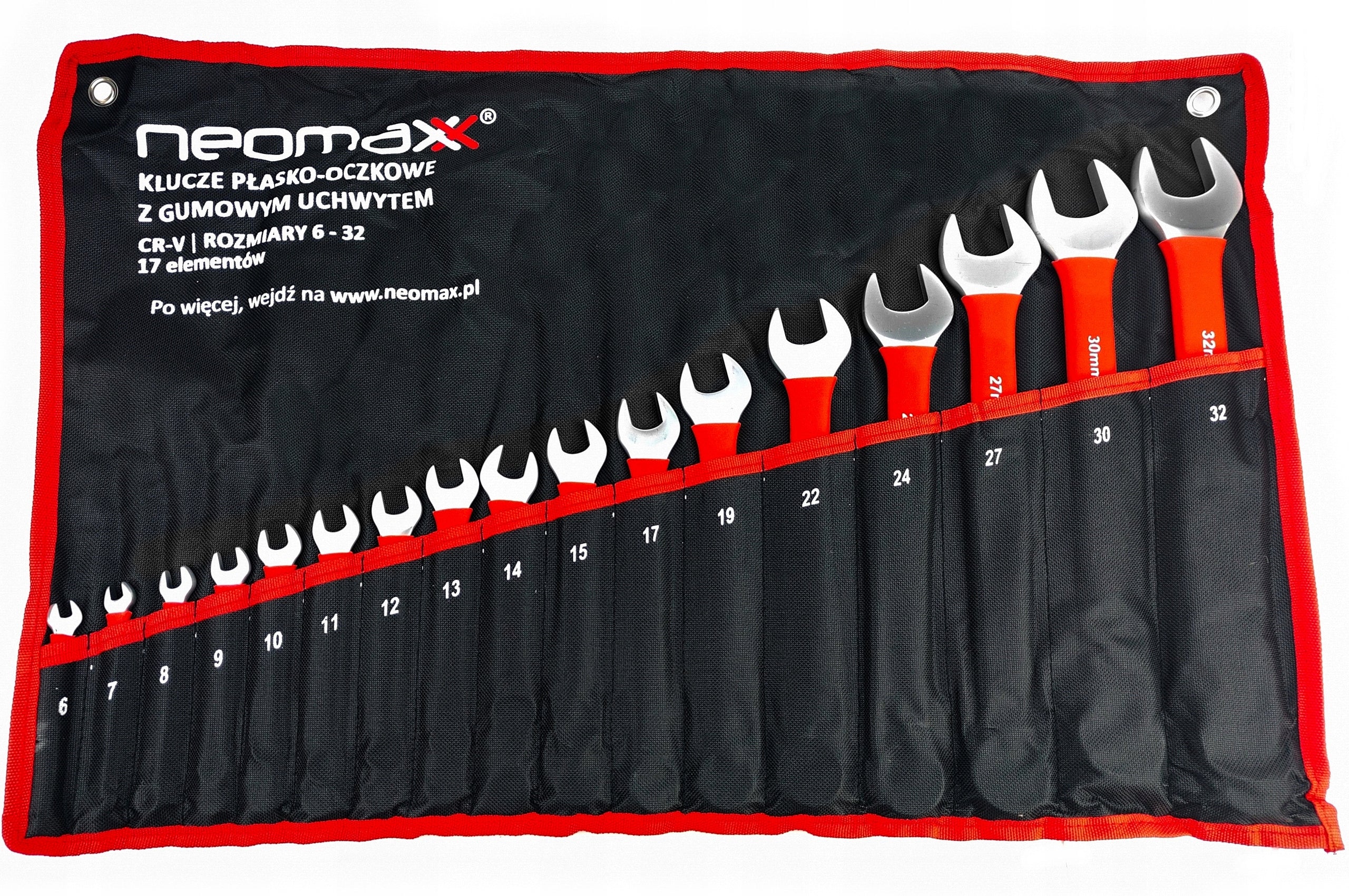 FLAT EYE WRENCHES 6-32 SET OF FLAT WRENCHES IN RUBBER CRV 17EL. SET Key type combination