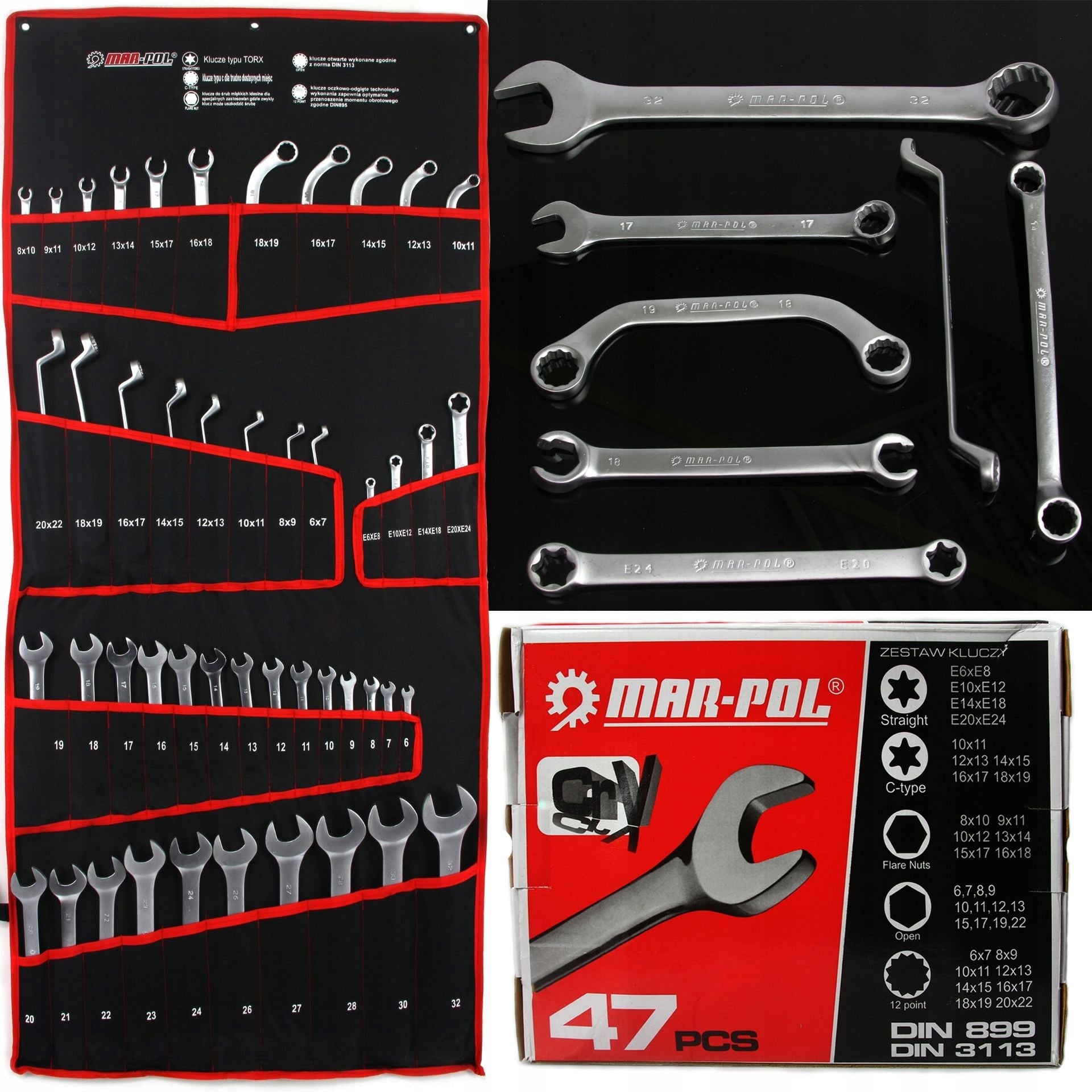 FLAT EYE WRENCHES 6-32 TORX TYPE C BENT SET OF WRENCHES 47SZ SOCKET Brand Mar-Pol