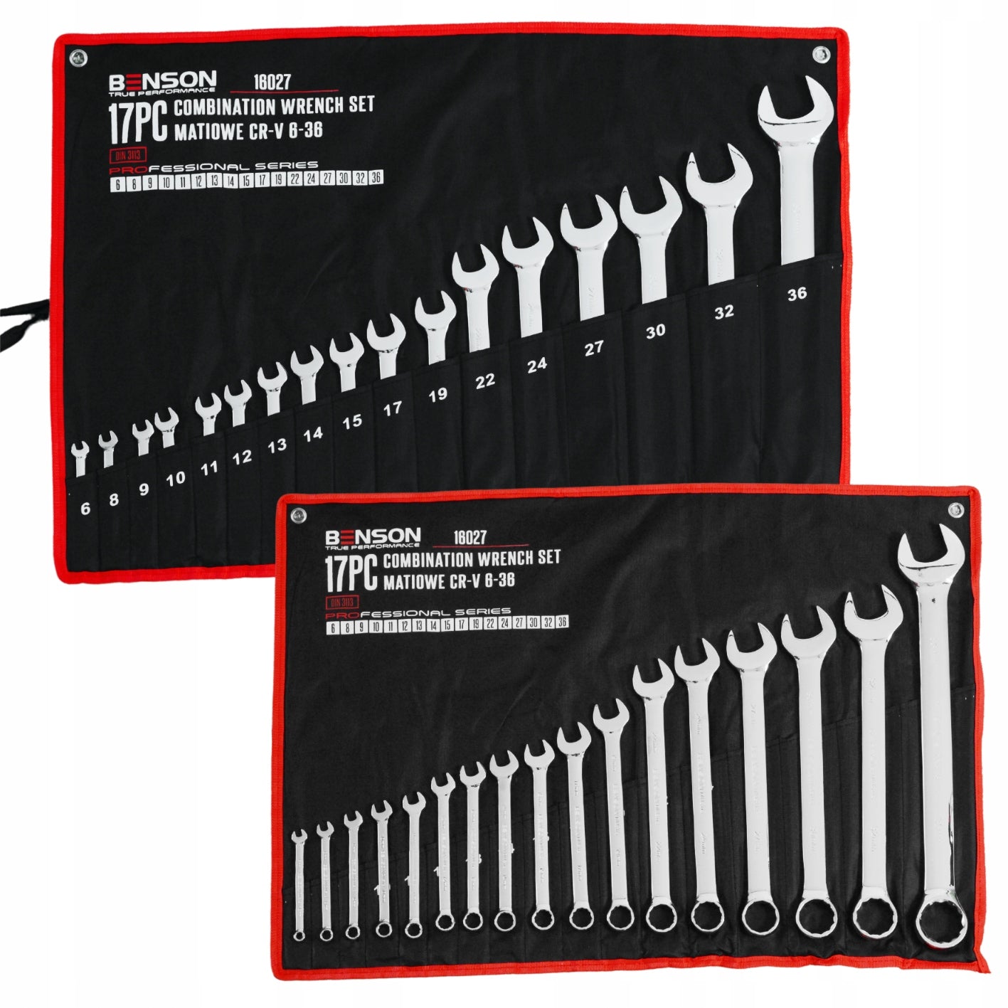 FLAT EYE WRENCHES 6-36 SET OF 17EL BENSON FLAT WRENCHES Brand Black