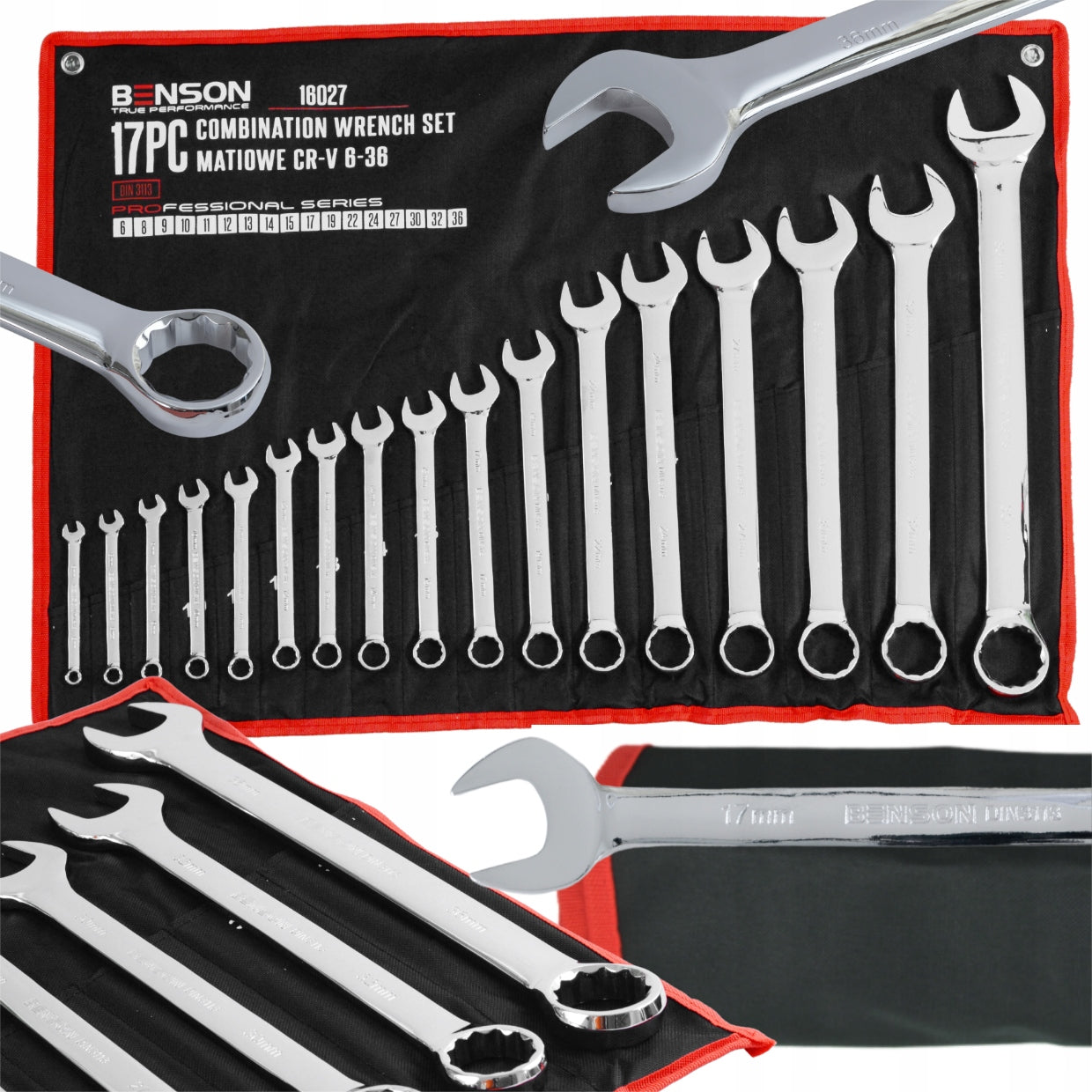 FLAT EYE WRENCHES 6-36 SET OF 17EL BENSON FLAT WRENCHES