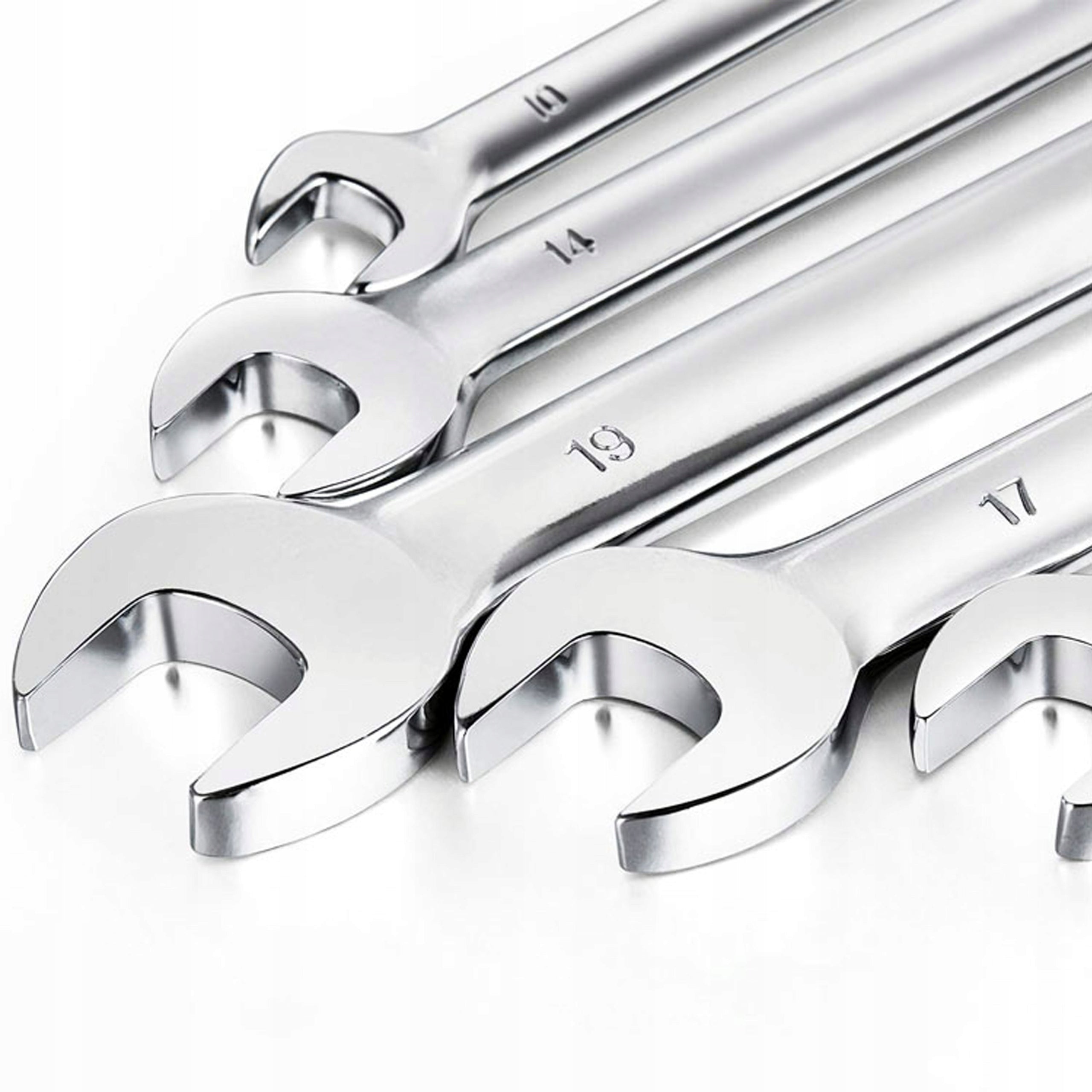 FLAT-EYE WRENCHES 8-24MM FLAT WRENCH SET 14 ELEMENTS + COVER Manufacturer code 4153332063253