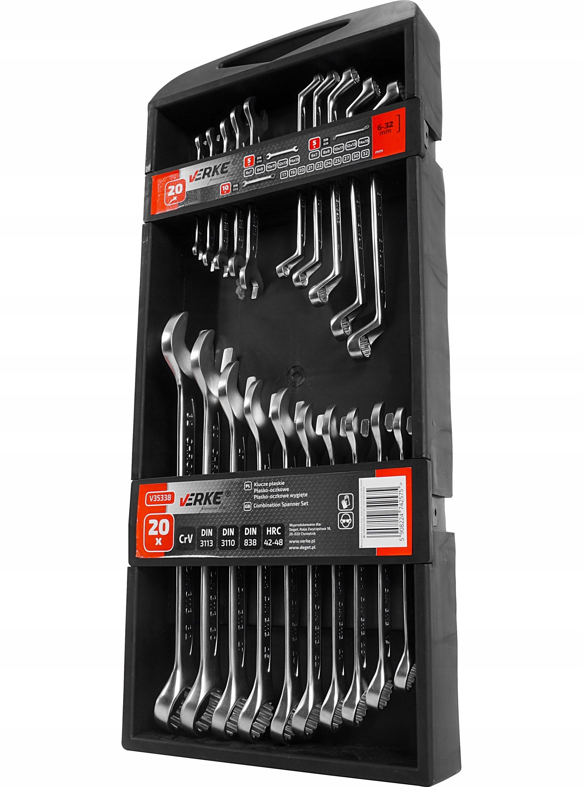 FLAT EYE WRENCHES BENT FLAT WRENCH SET 6-32mm 20EL EAN (GTIN) 5908224742575