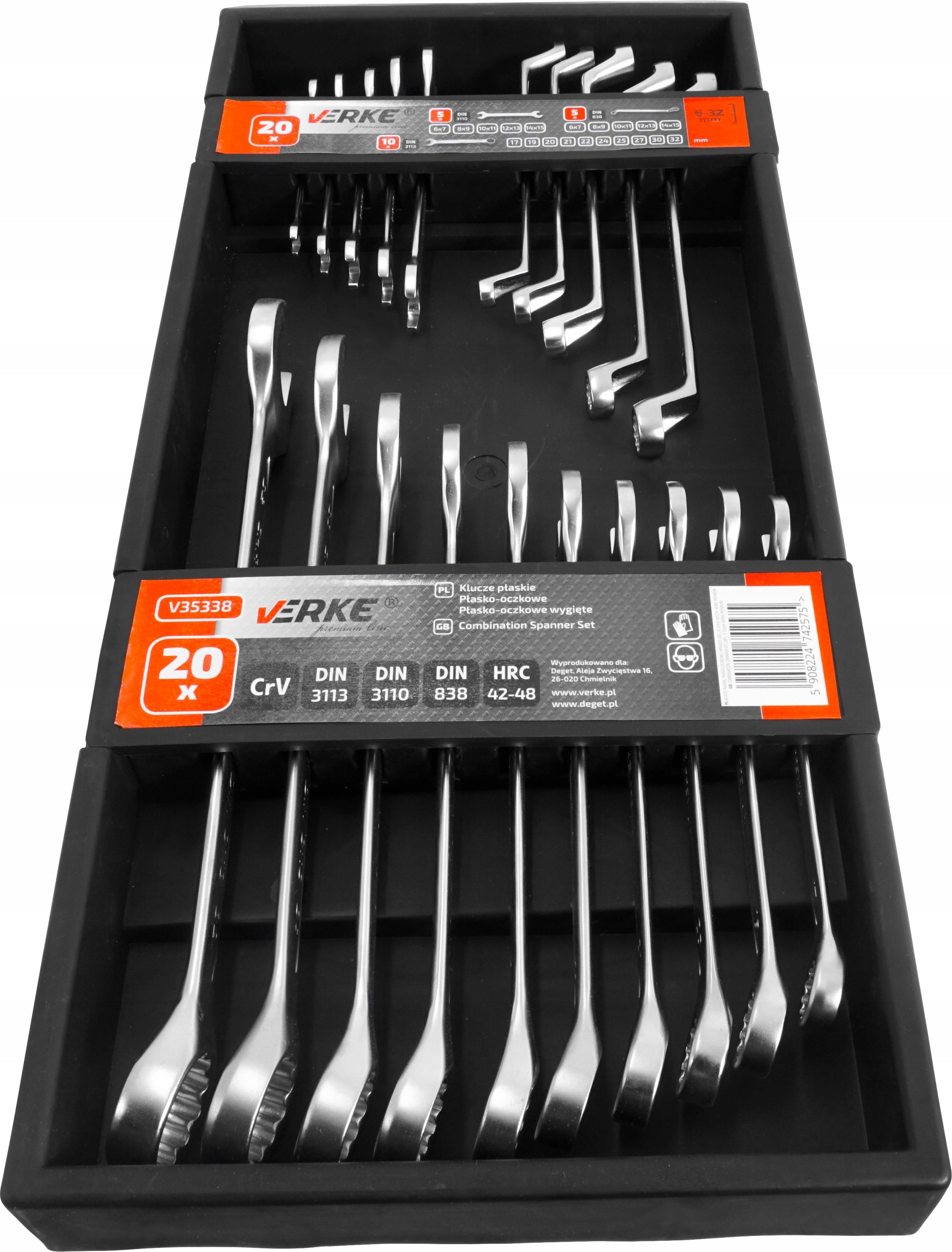 FLAT EYE WRENCHES BENT FLAT WRENCH SET 6-32mm 20EL Key type combination