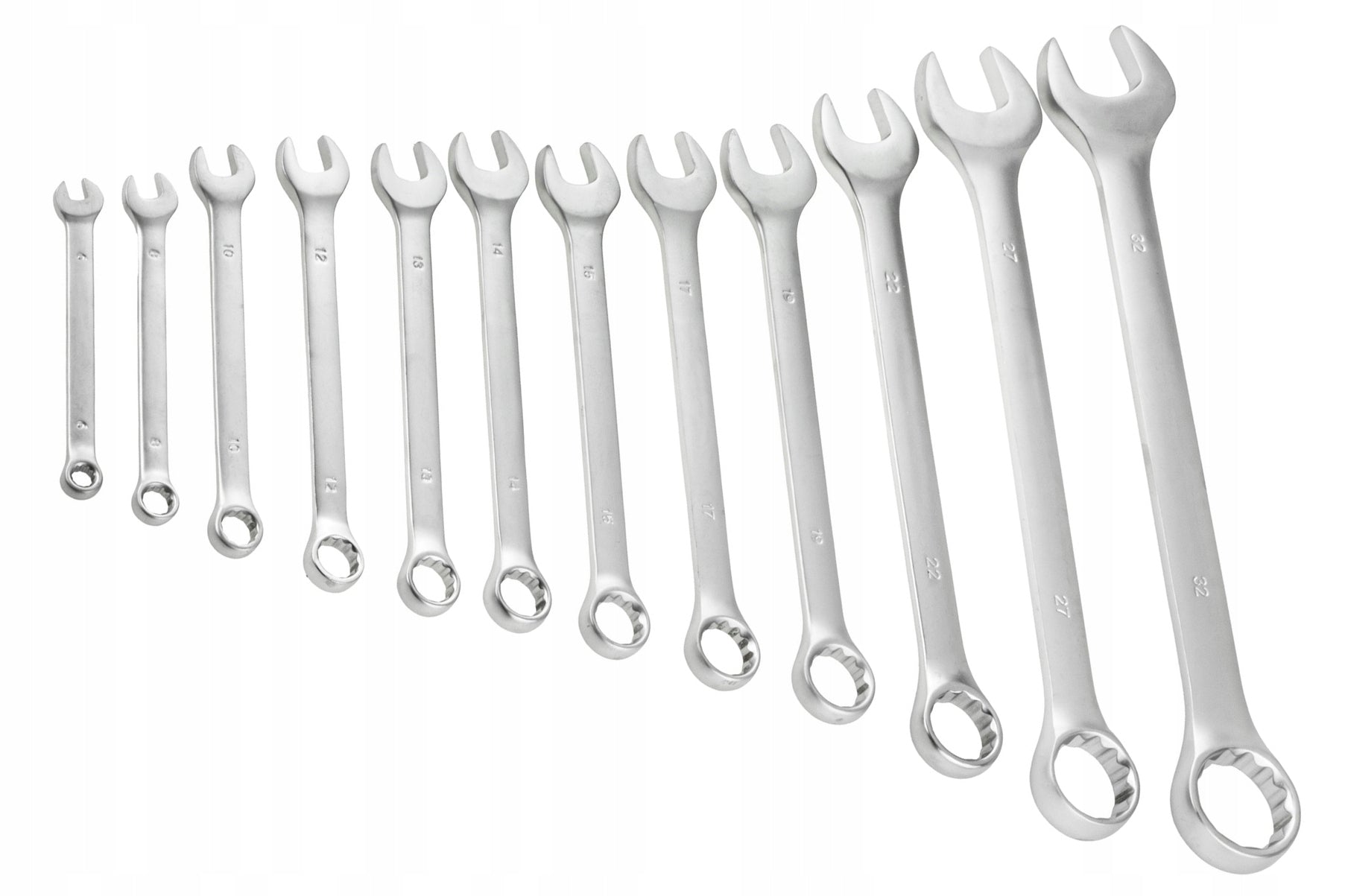 FLAT EYE WRENCHES SET OF FLAT EYE WRENCHES 6-32mm SHEET 12 EL Product weight with unit packaging 0.5 kg