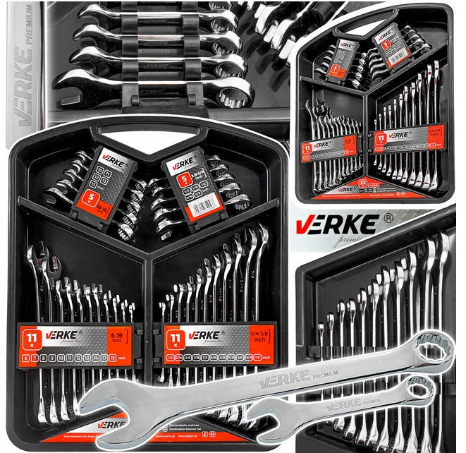 FLAT EYE WRENCHES SET OF KEYS 6-19mm