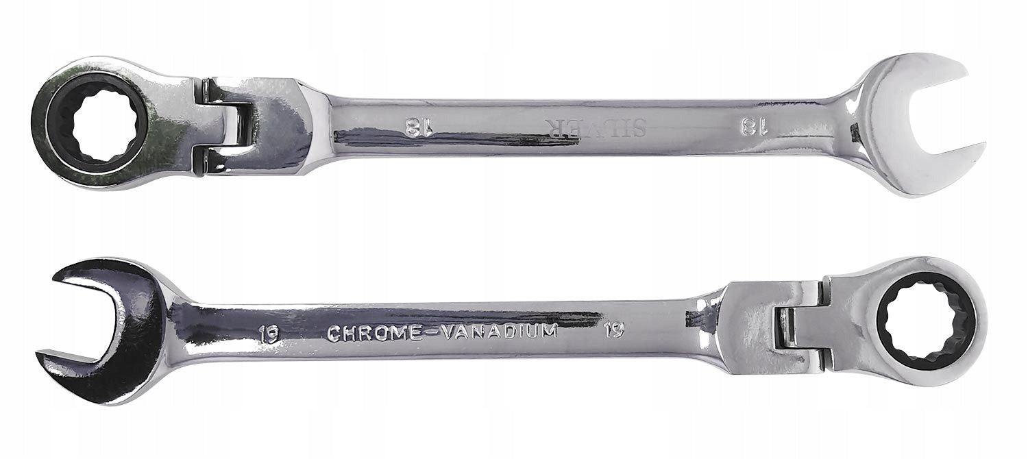 FLAT EYE WRENCHES WITH RATCHET BROKEN 8-19MM 12el SET OF KEYS Manufacturer code KLUCZE 8-19 ŁAMANE 12EL