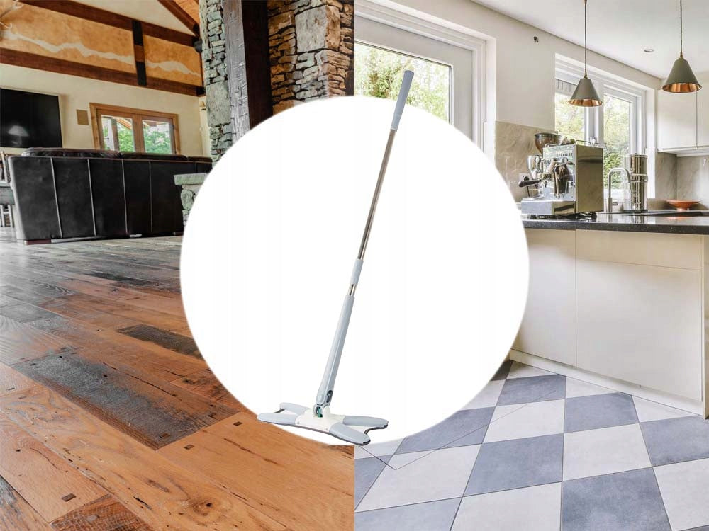 FLAT FLOOR CLEANING MOP WITH SQUEEZER ROTARY TWIST SQUEEZED FOLDING Brand Verk Group