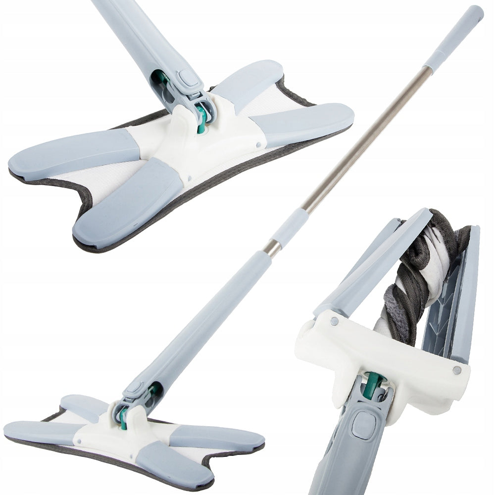 FLAT FLOOR CLEANING MOP WITH SQUEEZER ROTARY TWIST SQUEEZED FOLDING Manufacturer code 01919