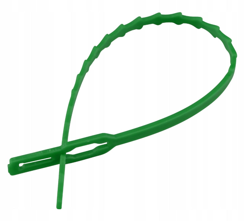 FLAT GARDEN BANDS FOR FASTENING PLANTS BRANCHES GREEN 17cm 100pcs Brand no brand