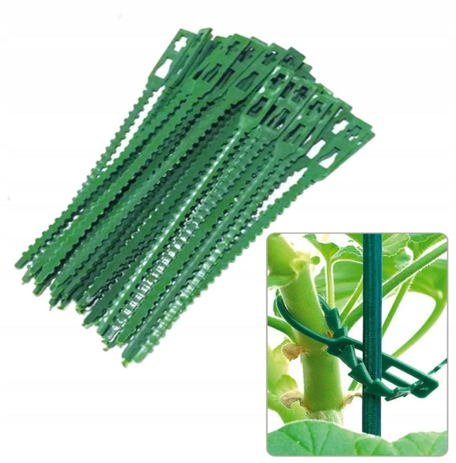 FLAT GARDEN BANDS FOR FASTENING PLANTS BRANCHES GREEN 23cm 100pcs EAN (GTIN) 5905247736499