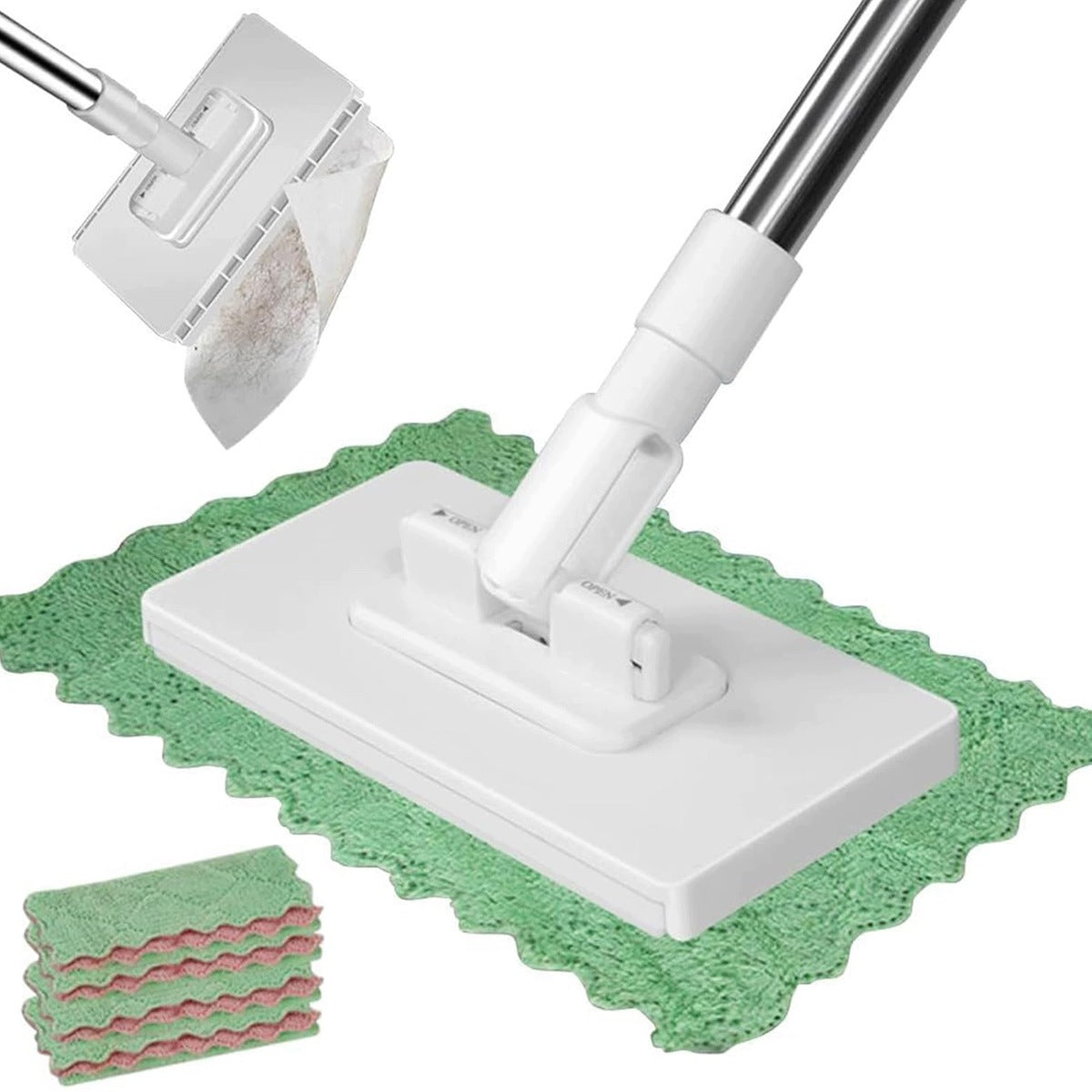 FLAT MOP 5 PCS 100cm + 4x MICROFIBER CARTRIDGES